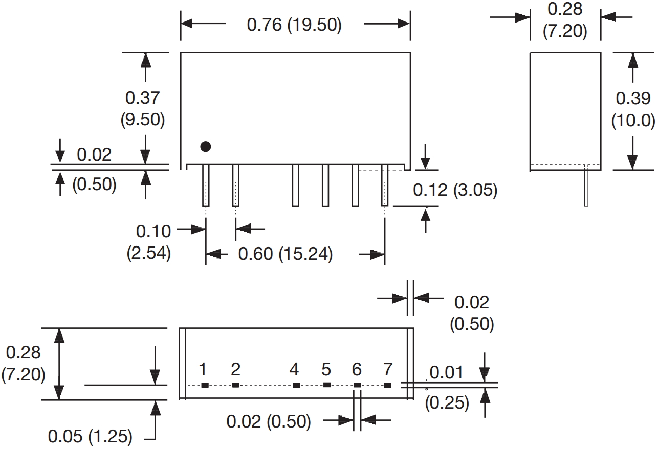 ממיר מתח SIP DC XP POWER IR0509SA